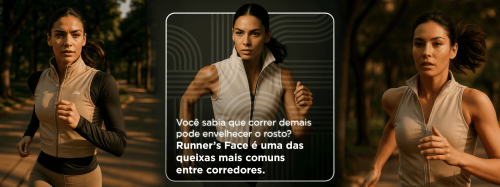 Mulher atleta correndo ao ar livre, representando os efeitos da corrida na face e a busca por lifting não invasivo para atletas.